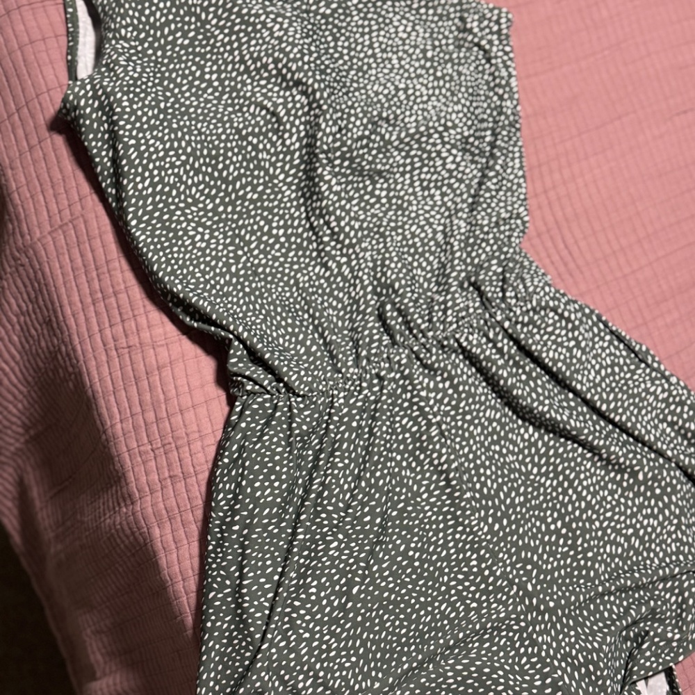 Women’s Honey Mark Sage Swim Romper, Size M - Picture 4 of 7